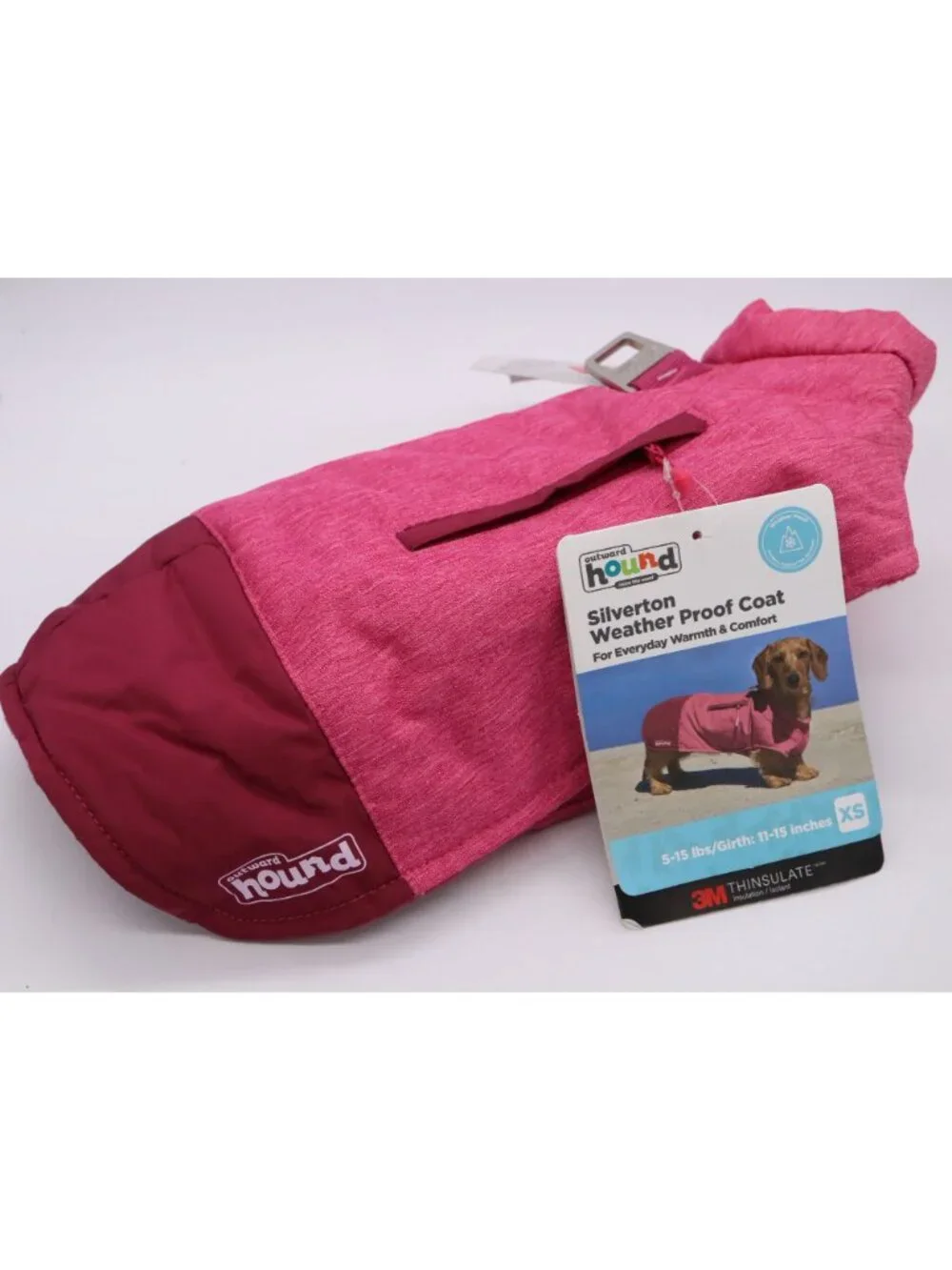 Outward Hound Silverton Pink Weather Proof Coat Size XS w/ Thinsulate Insulation